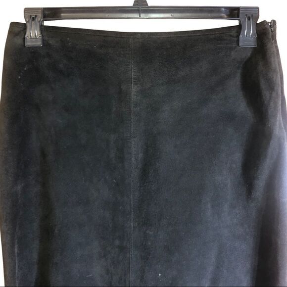 Vintage For Joseph Long Leather Suede Skirt Sz 29x36 - Picture 3 of 5